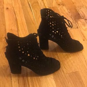 Steve Madden open toe booties